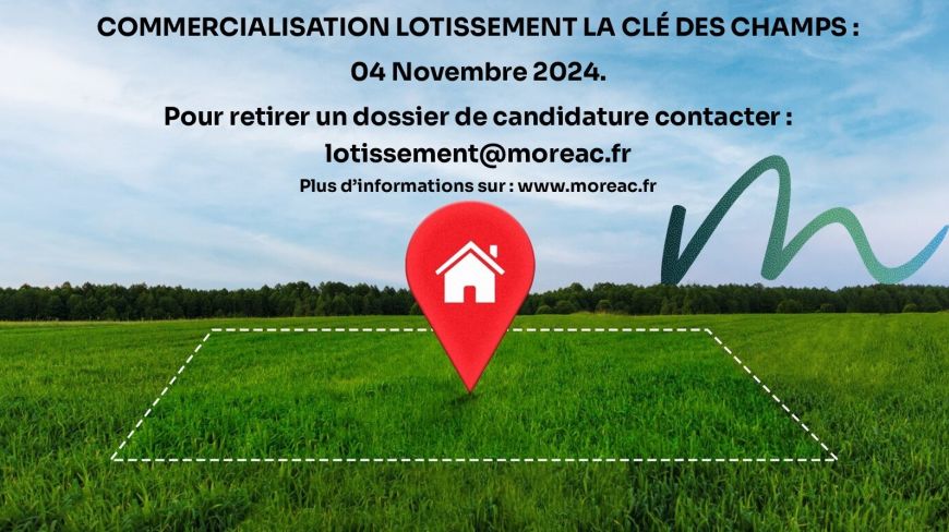 Commercialisation lotissement clé des champs