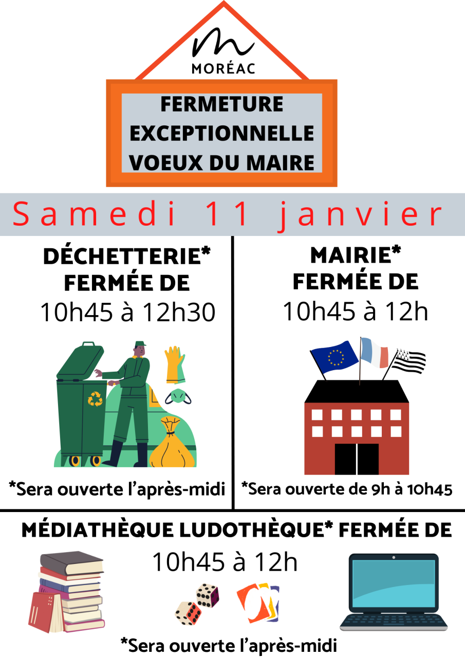 AFFICHE FERMETURE VOEUX SERVICES MUNICIPAUX